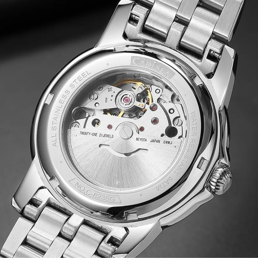 RELOGIO MASCULINO AUTOMATICO PRATA MINIMALISTA LOJA VINTAGEBULL