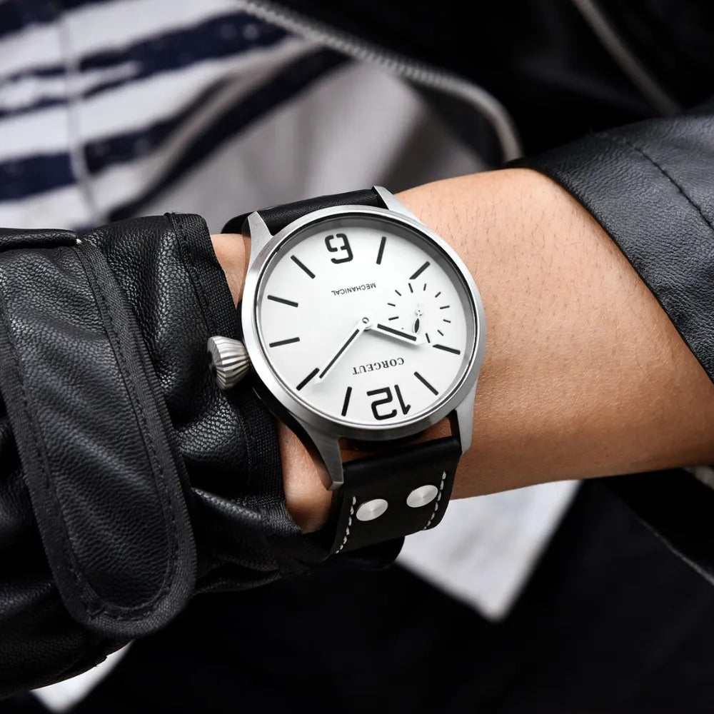 RELOGIO MASCULINO COM PULSEIRA DE COURO MINIMALISTA QUALIDADE PREMIUM LOJA VINTAGEBULL