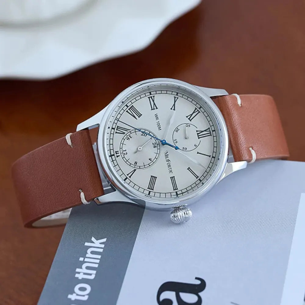 Relógio Masculino Quartzo Com Pulseira de Couro Artesanal Loja Vintagebull