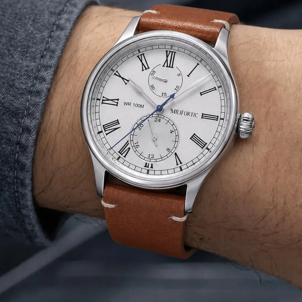 Relógio Masculino Quartzo Com Pulseira de Couro Artesanal Loja Vintagebull