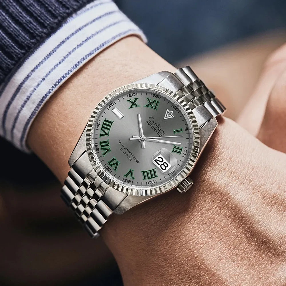 RELOGIO MASCULINO AUTOMATICO CADISEN PRATA MOVIMENTO SEIKO LOJA VINTAGEBULL