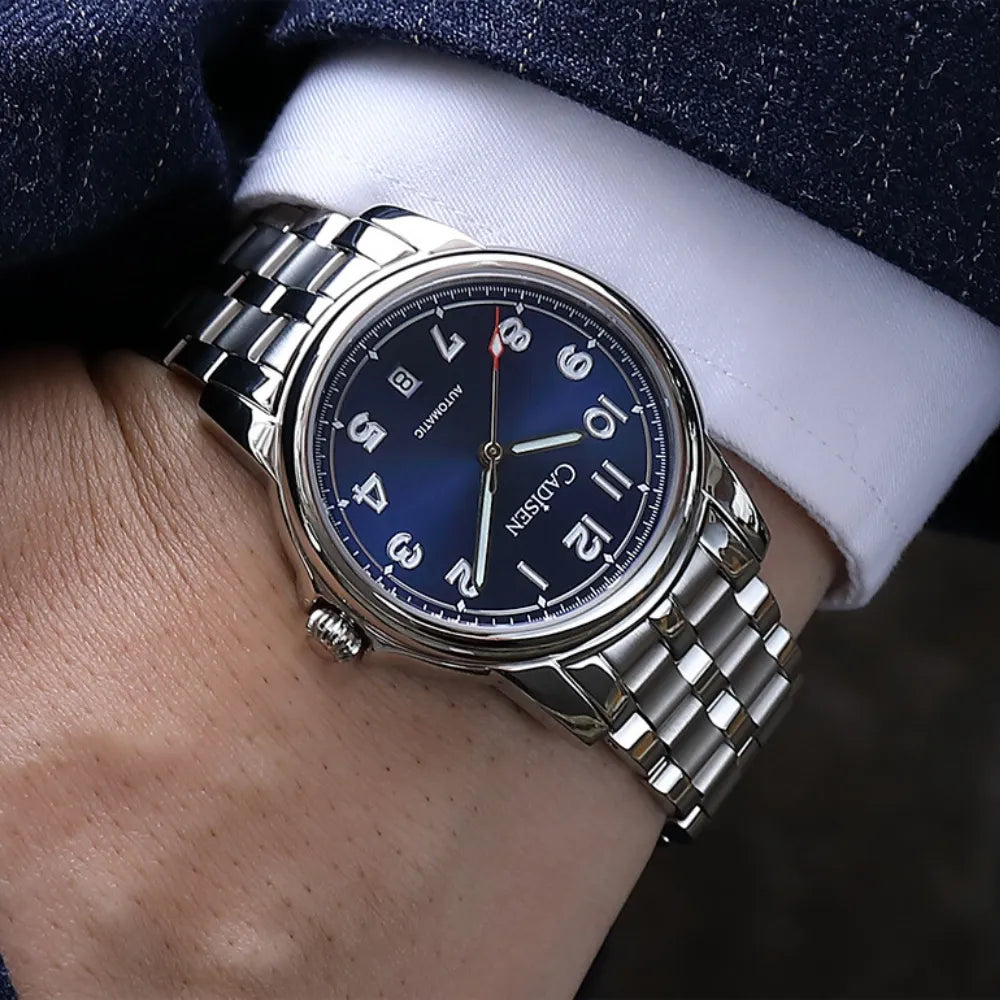 RELOGIO MASCULINO AUTOMATICO PRATA MINIMALISTA LOJA VINTAGEBULL