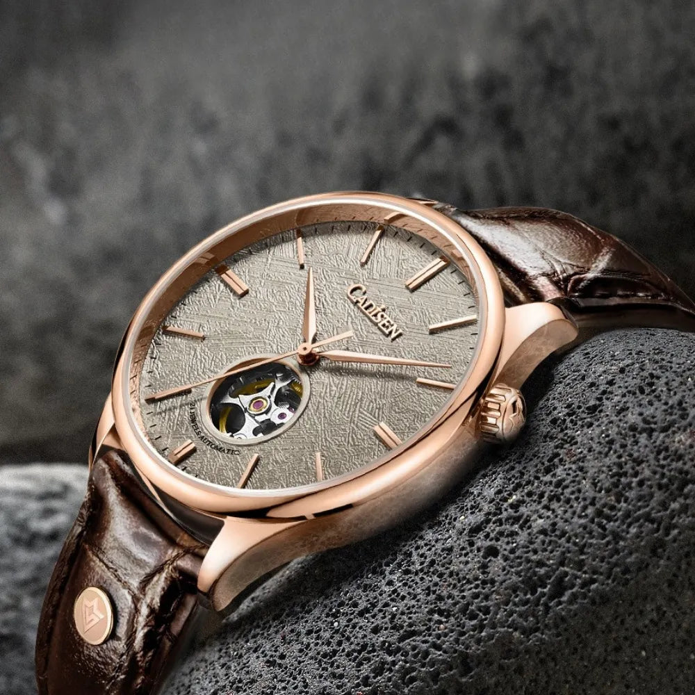 RELOGIO CADISEN AUTOMATICO PULSEIRA DE COURO LOJA VINTAGEBULL