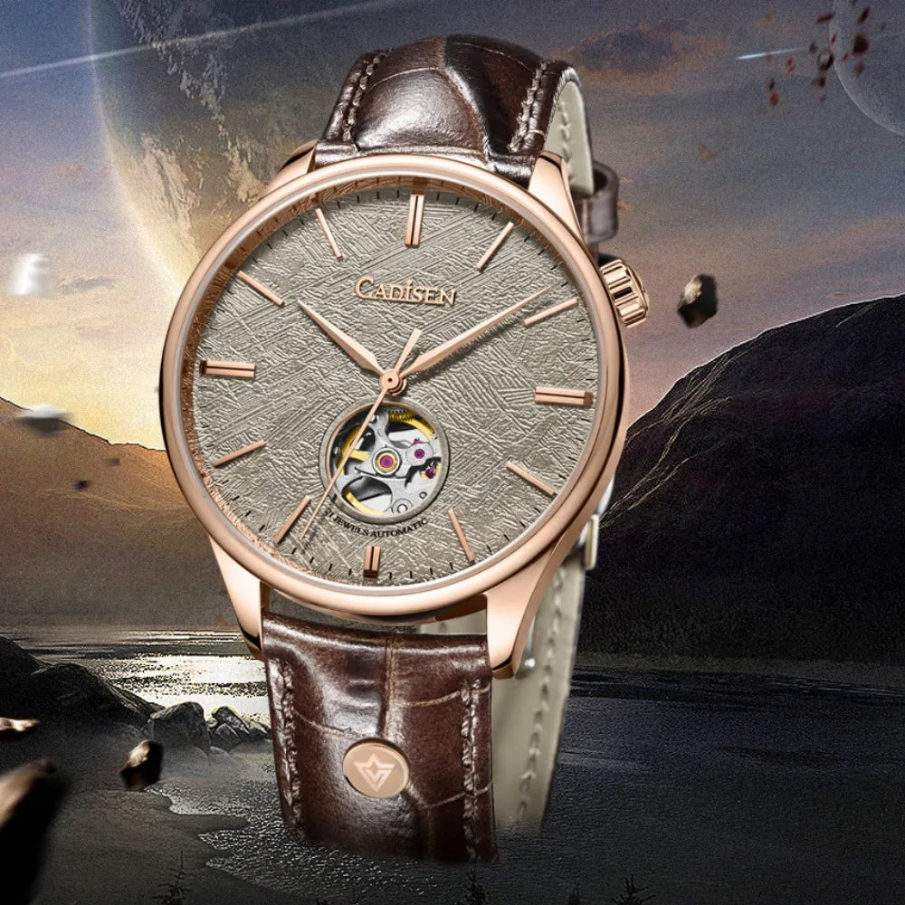 RELOGIO CADISEN AUTOMATICO PULSEIRA DE COURO LOJA VINTAGEBULL