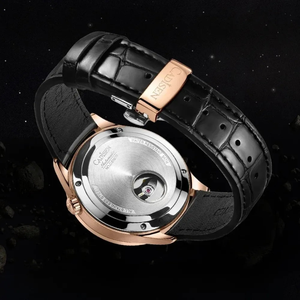 RELOGIO CADISEN AUTOMATICO PULSEIRA DE COURO LOJA VINTAGEBULL