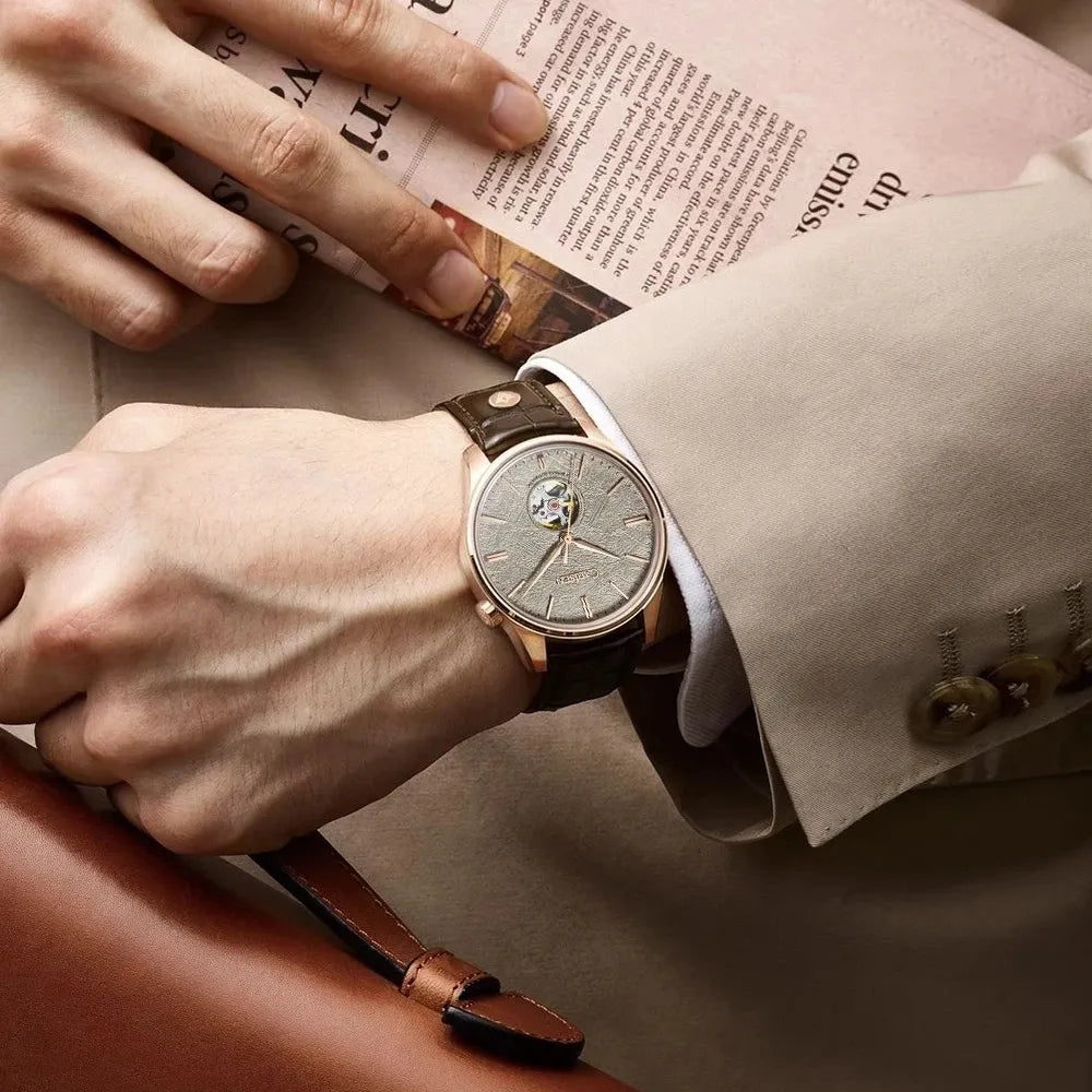 RELOGIO CADISEN AUTOMATICO PULSEIRA DE COURO LOJA VINTAGEBULL