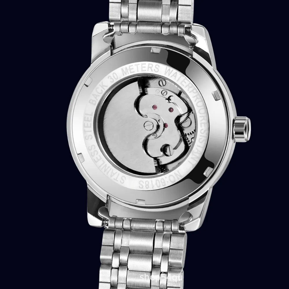 RELOGIO MASCULINO TOURBILLON PRATA E AZUL LOJA VINTAGEBULL