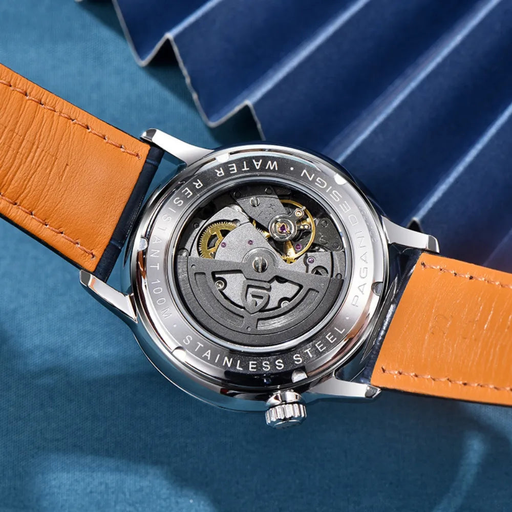 RELOGIO PAGANI ORIGINAL COM PULEIRA DE COURO NOBRE E SEIKO