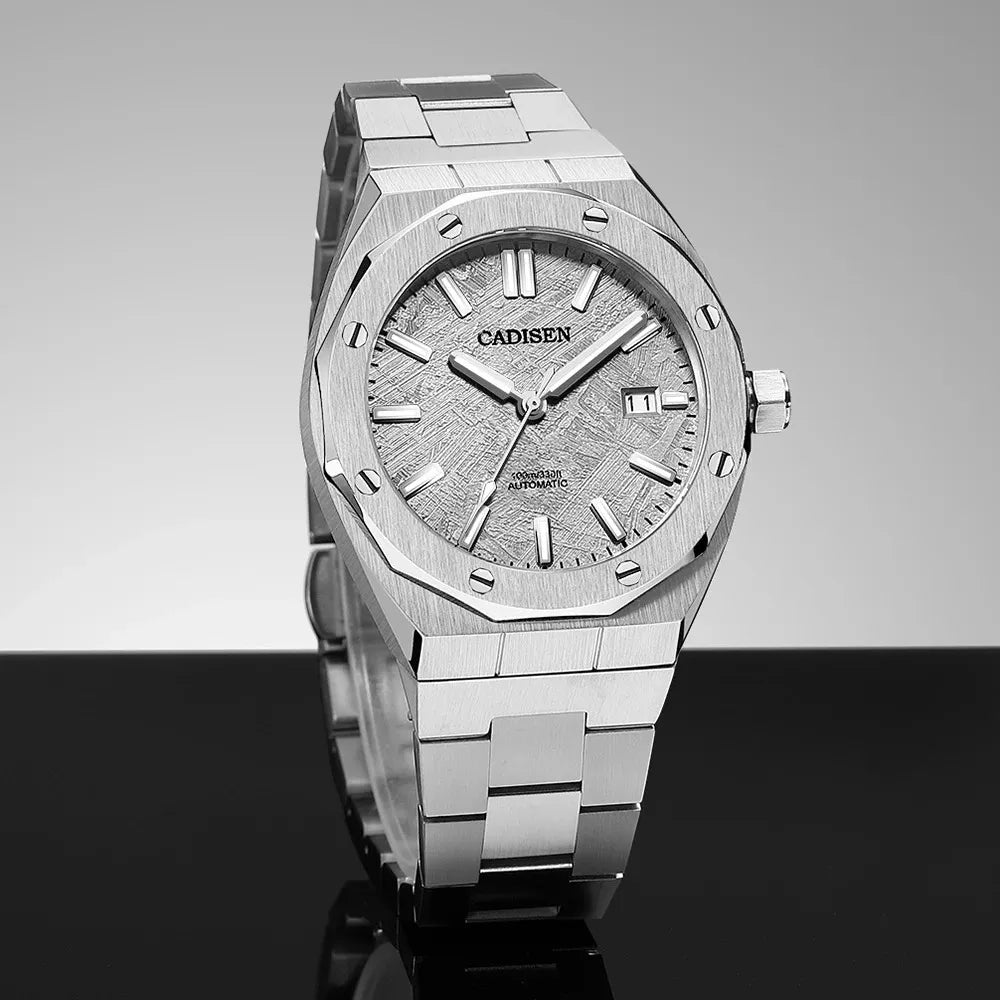 RELOGIO AUTOMATICO PRATA PREMIUM AÇO INOXIDÁVEL LOJA VINTAGEBULL