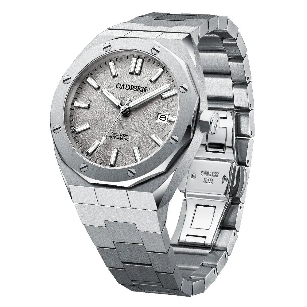 RELOGIO AUTOMATICO PRATA PREMIUM AÇO INOXIDÁVEL LOJA VINTAGEBULL